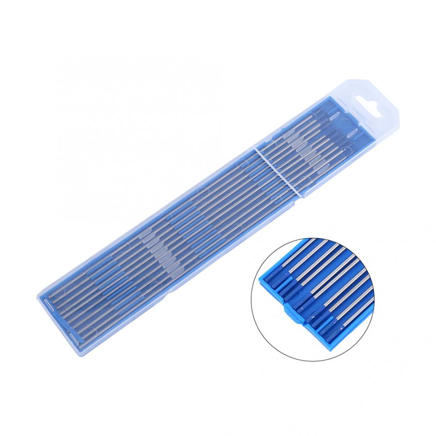 Wolfram elektrode professionelle 10 stücke Wolfram Schweißen Elektroden Lanthan Elektrode Blau Spitze 1,0/1,6/2,4mm Tungstens: D