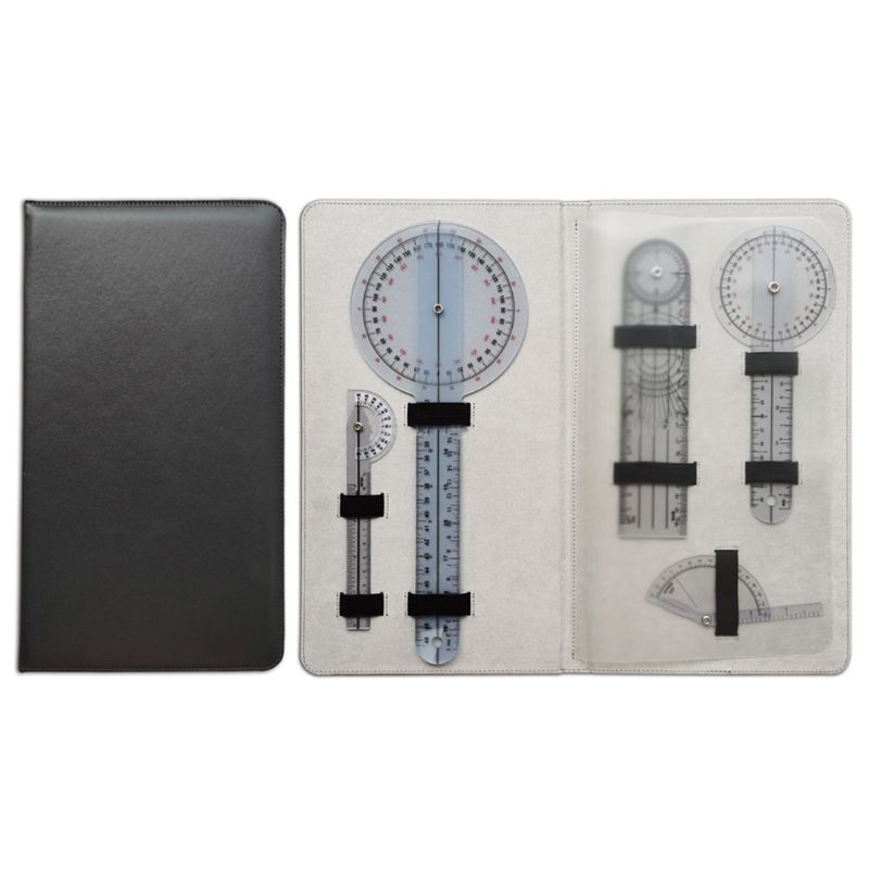 3/5/6Pcs/set 180/360 Degree Goniometer Finger Spinal Ruler Architecture: 5pcs