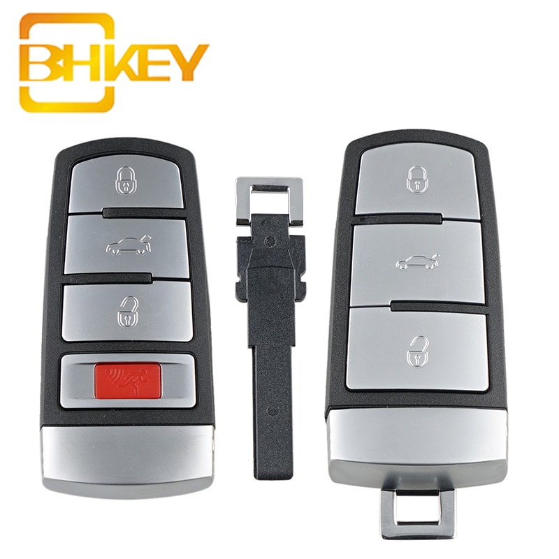 Bhkey voor vw sleutelbehuizing 3/4 knoppen auto afstandsbediening sleutelhanger behuizing voor volkswagen vw passat cc  b6 b7 b7l cc  r36 maogotan  b5 passat 3c