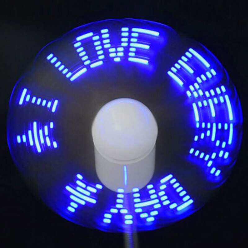 mini gadget flessibili per ventole USB con Schermo a portato orologio imitazione ventola USB per computer portatile veloce parola regali creativi