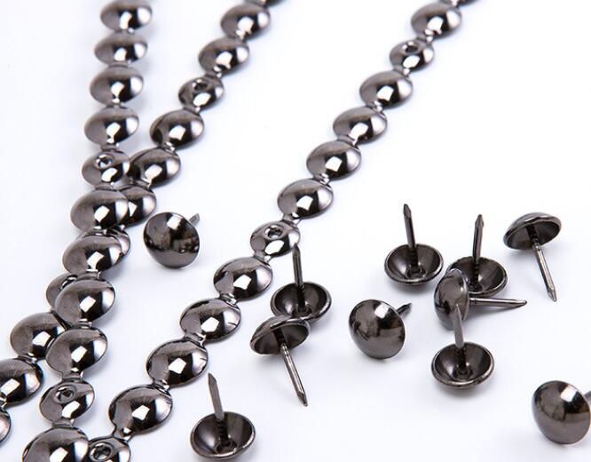 Tiras de tachuelas de tapicería de 7 metros, cintas decorativas de latón y bronce de 11mm, clavos plateados para tapicería, grifo para cabecera de sofá: 11mm as photo show