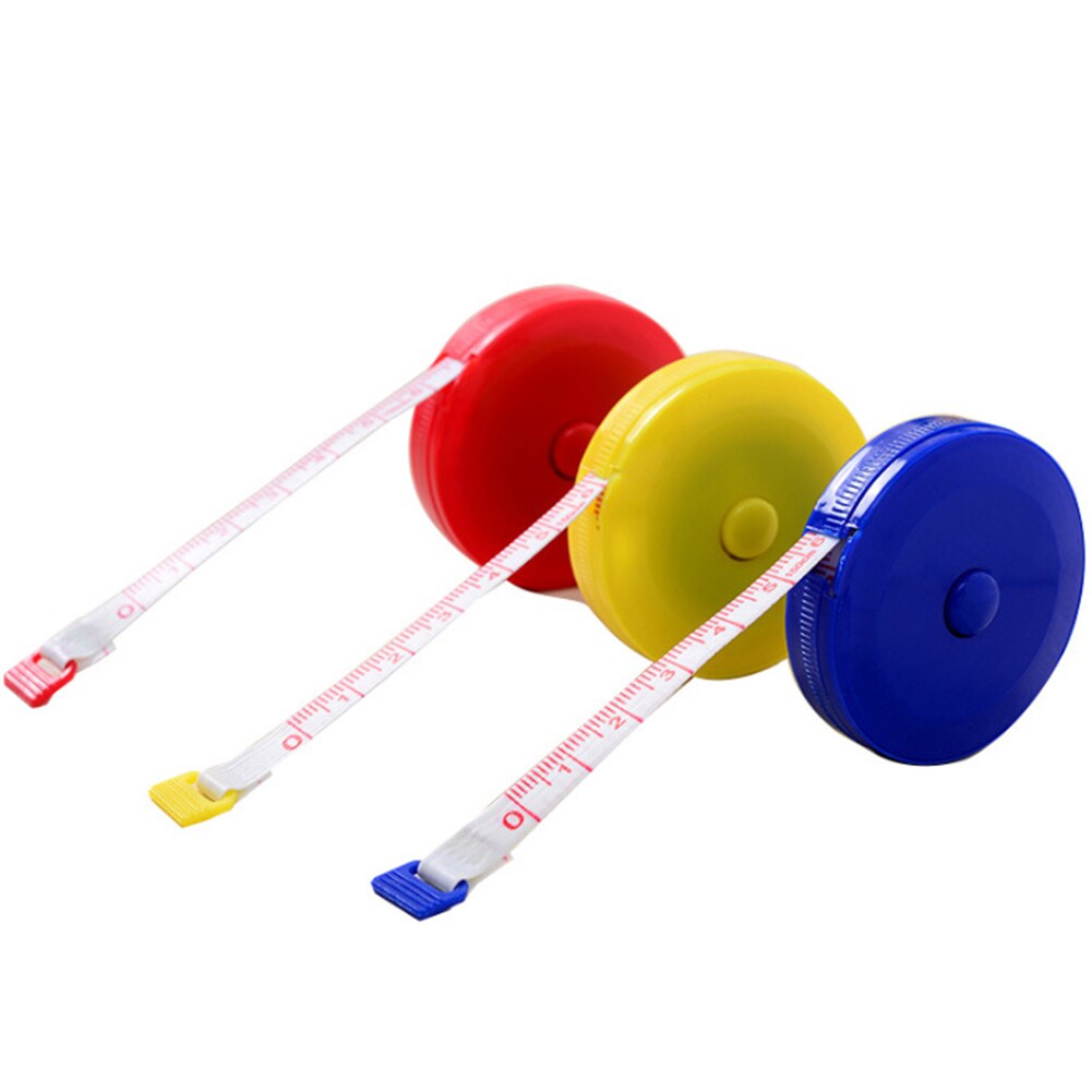 1.5m automatische intrekbare mini zachte platte meetlint naaien kleermaker lichaamslengte meetliniaal centimeter inch meter willekeurig
