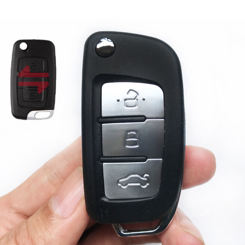 2/3 Buttons Car Remote Key Fob For Geely Emgrand 7 EC7 EC715 EC718 Emgrand7 EC7-RV EC715 EC718-RV Modified Flip Folding Key Case: 3 Buttons