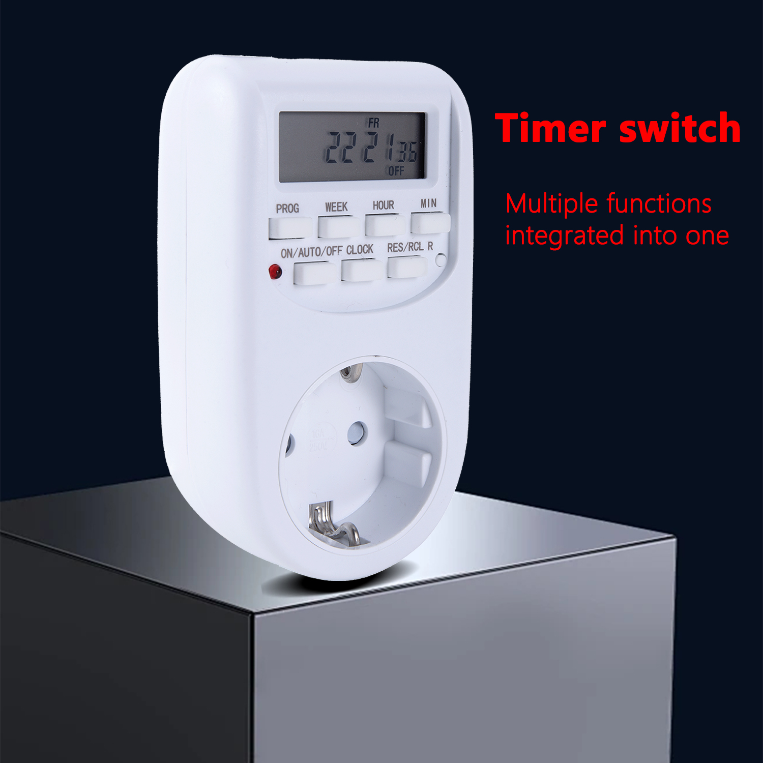 Eu-plugg tidsbryter energisparende uketimer programmerbar digital timer 220v-240v 50hz hage automatisk vanningstidskontakt