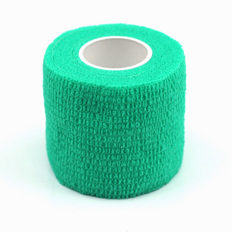 Farverig sport selvklæbende elastisk bandage wrap tape 4.5m elastoplast til knæstøttepuder finger ankel palme skulder: Grøn