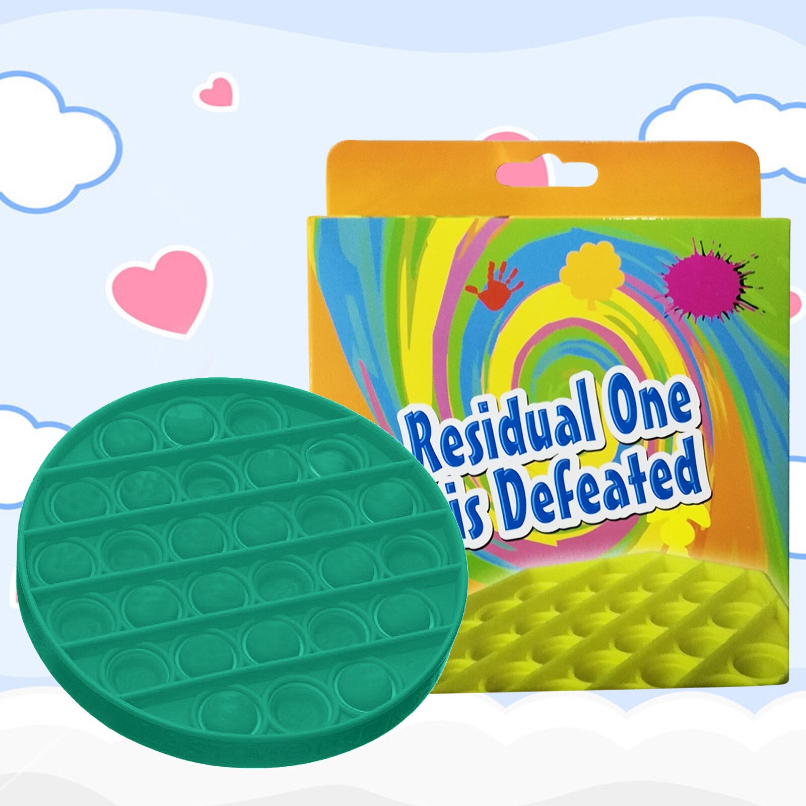 Newcoming Push Bubble Fidget Sensory Reliever Toy Unisex Autism Stress Decompression toy Christmas Juguete de descompresión: B