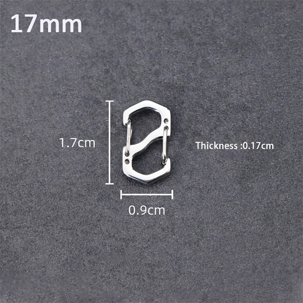 Mosquetón tipo S de acero inoxidable con hebilla para mochila, Mini mochilas para exteriores, gancho para equipaje, herramienta de bloqueo de llave antirrobo, 10 Uds.: Rojo