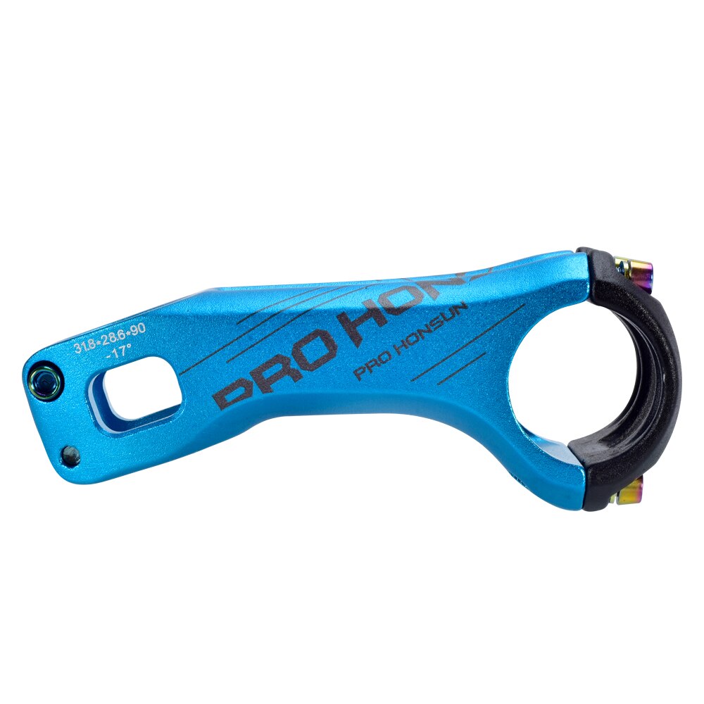 HONSUN PRO bicycle stem 17 Degree Angle MTB Bicycle Stems Parts 70mm High-Strength 31.8mm Stem for XC AM MTB Mountain Road Bike: 70MMM blue
