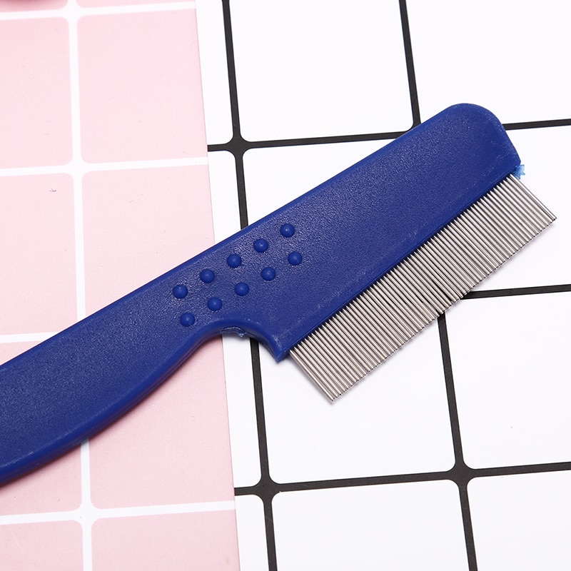 1pc Metal Nit Head Hair Lice Comb High Comfort Head Lice Comb Fine Toothed Flea Flee with Handle For Kids Pet Tool