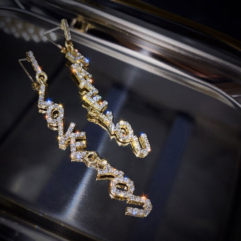 Korea love hate earrings women& #39 ;s engelska le... – Vicedeal