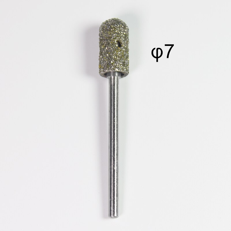 Pedicure Drill Bits Diamond Drill Bit Rotary Burr Foot Callus Cuticle Remove Grinding Clean Manicure Tools Feet Care Accessories: 7mm