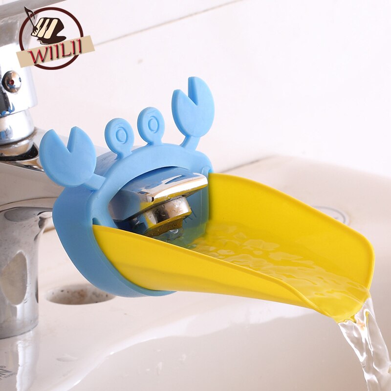 Krab Vormige Badkamer Wastafel Kraan Chute Extender Kinderen Keuken Wassen Handen Handig Voor Baby Wassen Helper