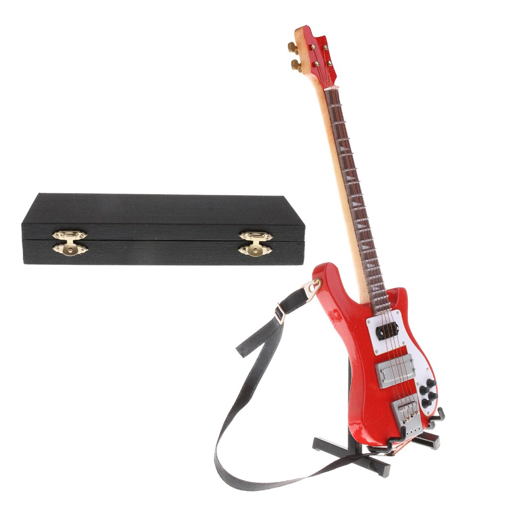 Modelo de Bajo Eléctrico de madera 1/6, Miniatura Musical para figuras de acción