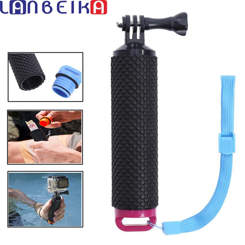 LANBEIKA flotante Bobber flotador palo de mano palo monopié mano agarre para Gopro Hero 9 8 7 6 5 SJCAM SJ4000 SJ6 SJ8 DJI YI