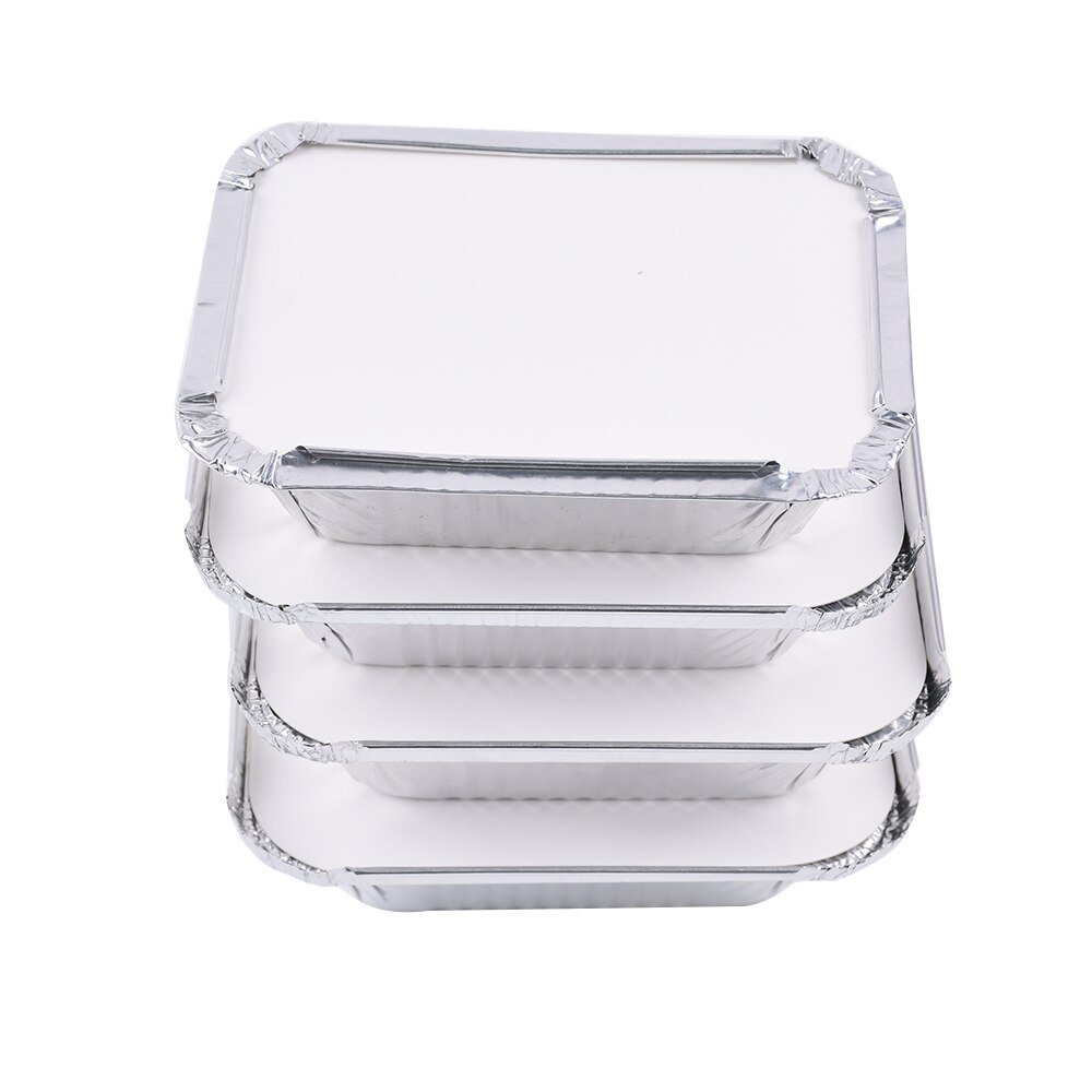 100 Stuks 700Ml Aluminium Containers Met Deksel Voor Restaurant Take-Out Verpakking Voedsel: type2 / 100 stks