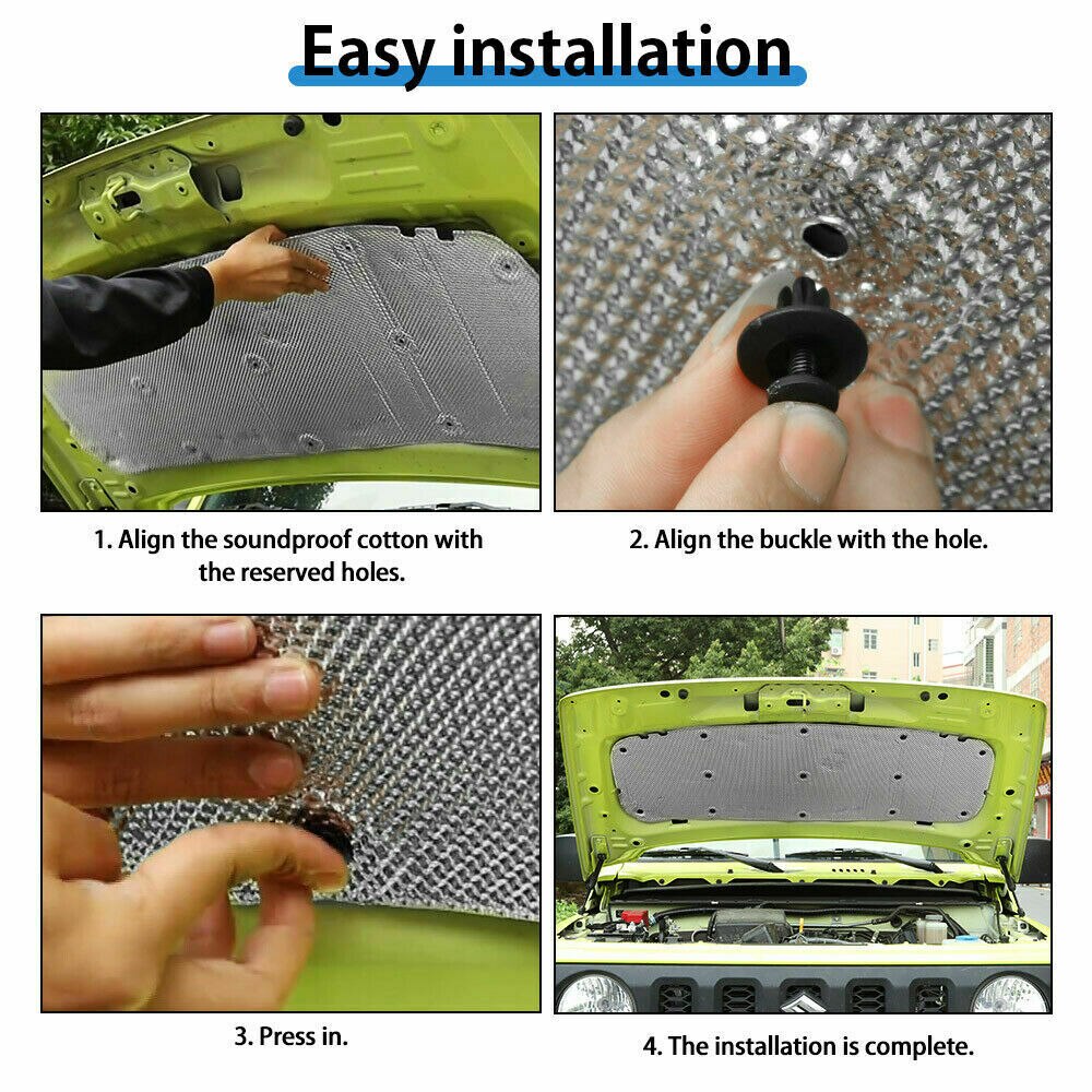 Sound Heat Insulation Cotton Car Engine Hood Heat Insulation Sound Deadener Pad Mat For Suzuki Jimny JB64 JB74 + Accessories