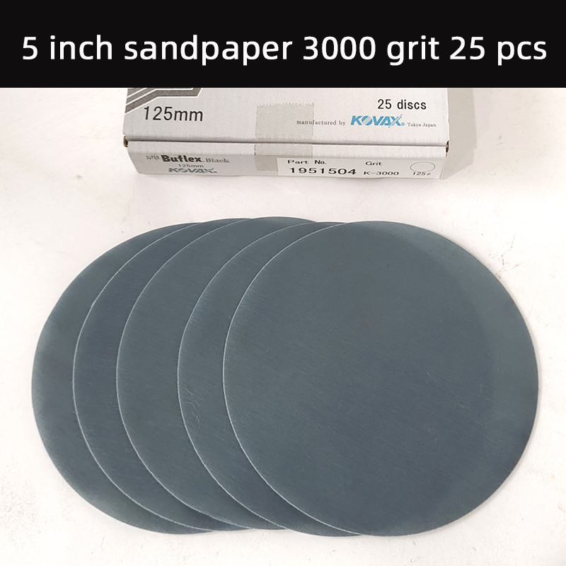 Japan KOVAX Soft Matte Paper 5 Inch 125mm 2000/3000 Grit Round Flocking Car Paint Beauty Polishing Grinder Sandpaper: Orange