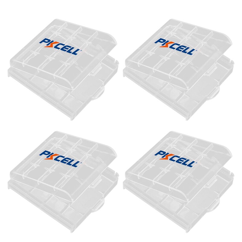 5Pcs PKCELL AA AAA Battery Box Cassa del Supporto di Plastica Scatola di Immagazzinaggio Della Copertura Della Cassa Bianca Del Supporto Scatola di Immagazzinaggio Della Batteria