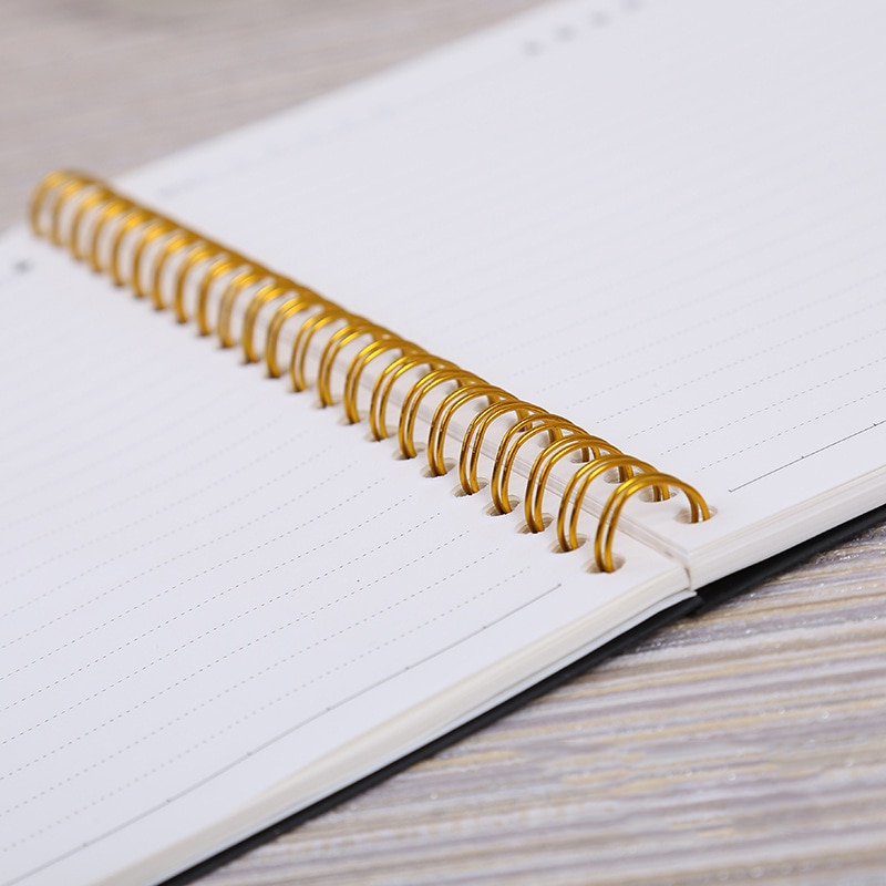 Spiral notebook Lined pages Diary plastic hard cover 80 sheets Notepad Size A5&A6 Notebook for school writing, journaling