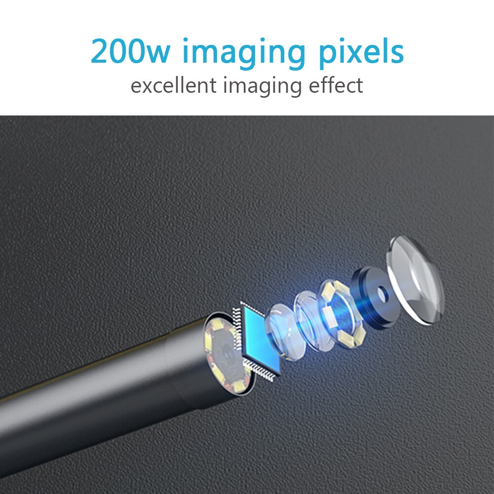 15m 8.5mm Flexible Waterproof IP67 With Camera Mobile Phone Multifunctional HD 6LED Borescope Portable WIFI Endoscope Wireless