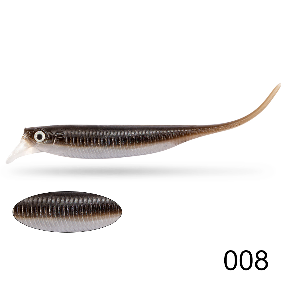 D1 Karper Vissen Zachte Lokken Met Lip 85Mm Drift Zoetwater Aas Leurre Souple Rollende Actie Pesca Zwart Bas Baars visgerei