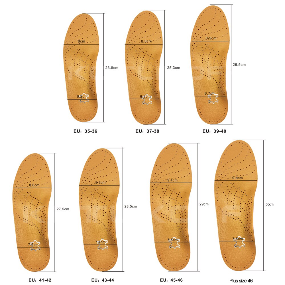 KOTLIKOFF semelle orthopédique en cuir pour pieds plats soutien de la voûte plantaire chaussures orthopédiques semelles intérieures pour pieds hommes et femmes jambe de boeuf