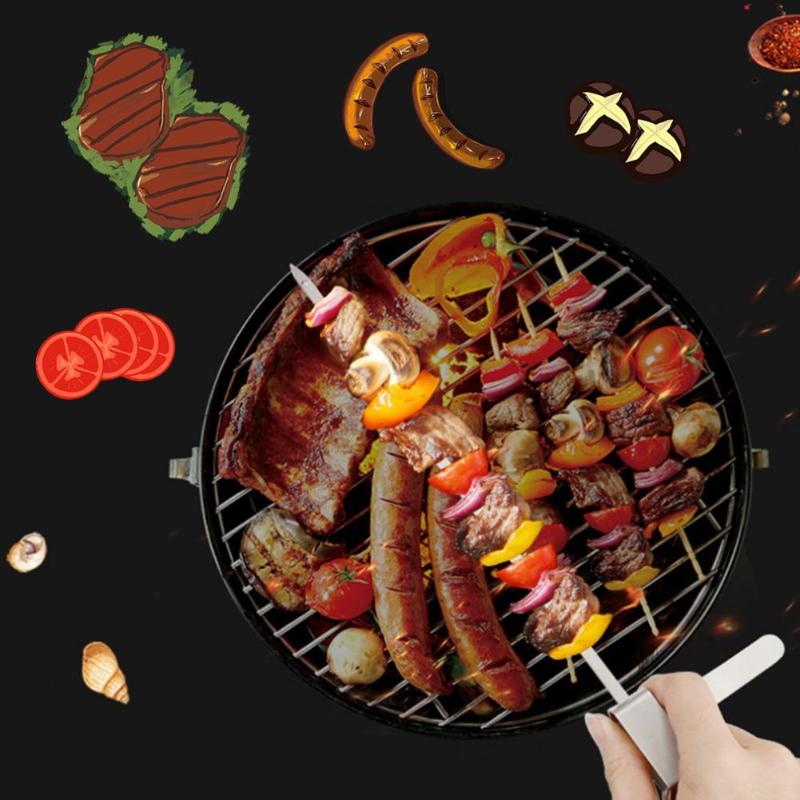 1 pc 37 cm Rvs Kabob Stok Barbecue Spiesjes Vlees Kebab BBQ Grillen Naald Voor Outdoor Camping Picknick BBQ spiesjes