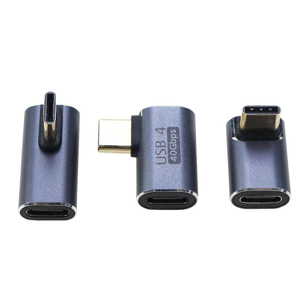 USB-C-Adapter U-förmiger gerader Winkel adapter Typ C Buchse zu Typ C Stecker 40 Gbit/s schneller Daten adapter Konverter Lade adapter