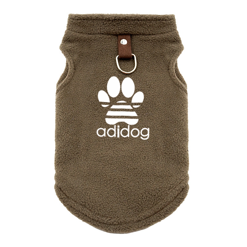 Soft Fleece Dog Clothes for Small Dogs Pull Ring Spring Autumn Winter Warm Pet Pullover French Bulldog Jacket Pug Coats