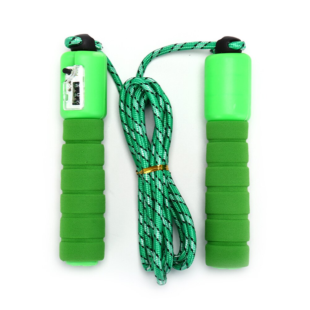 3Meter Einstellbar Crossfit ÜSpund Schnelle Geschwindigkeit Zählen springen Überspringen Seilspringen Draht Kalorien Fitnessstudio Sport Fitness Zubehör: Grün