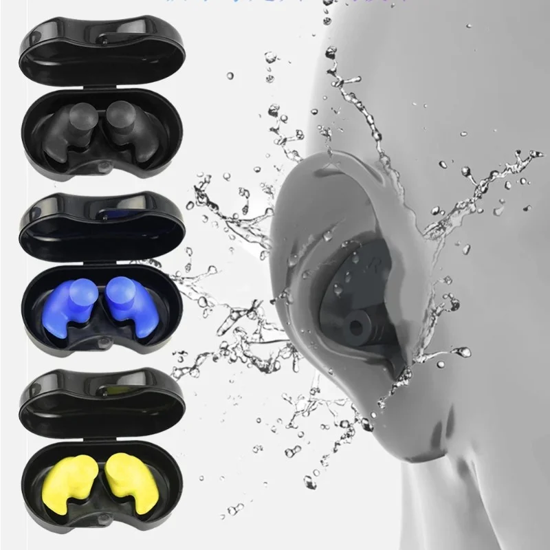 2 Stuks Zwemmen Oordopjes Waterdichte Herbruikbare Siliconen Oordopjes Duik Sport Pluggen Voor Water Surf Douchen Accessoires