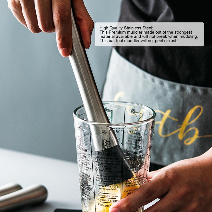 Práctico agitador de cócteles de acero inoxidable, duradero, martillo de hielo, mezclador de bebidas, accesorios de Bar