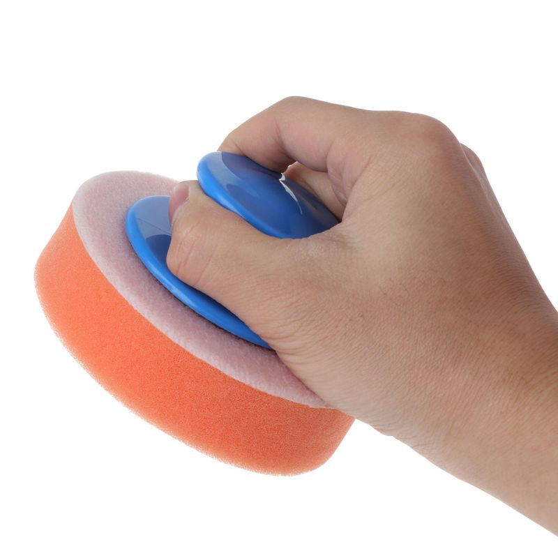 6Pcs/Set Car Wax Wash Polish Pad Sponge Cleaning Foam Kit Gripper Handle Car-Styling 57BA