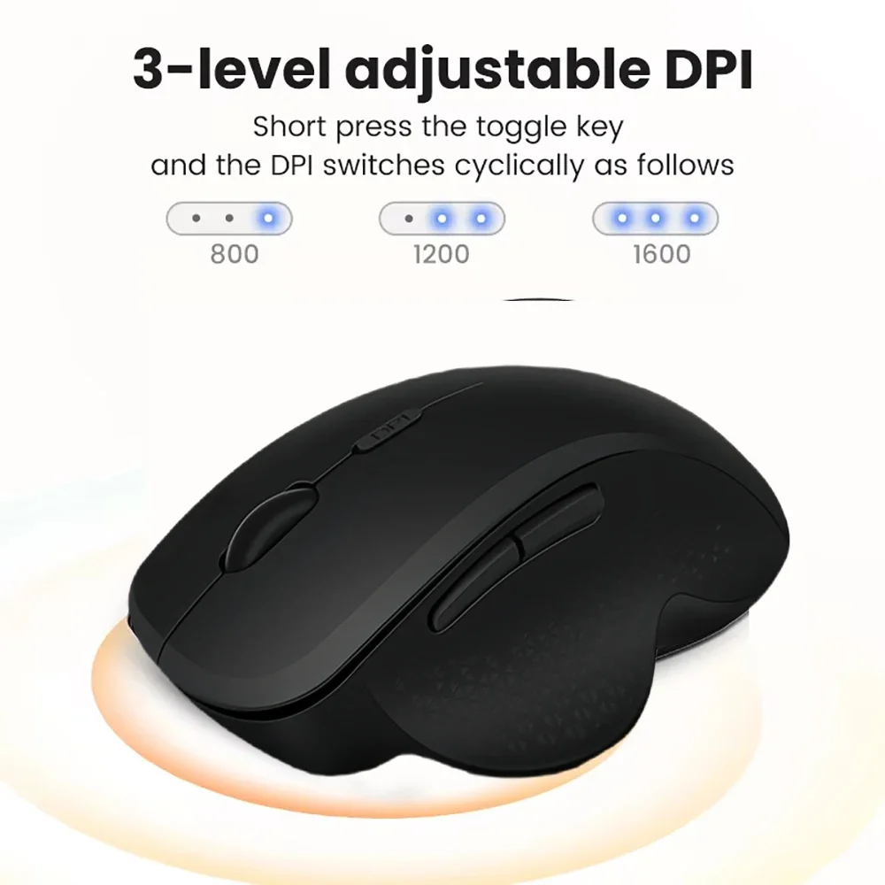 Dual-Mode 2.4G Wireless Mouse Bluetooth 5.2 Mouse Rechargeable Mouse Game Mouse 1600DPI For Laptop Tablet Computer Windows MacOS
