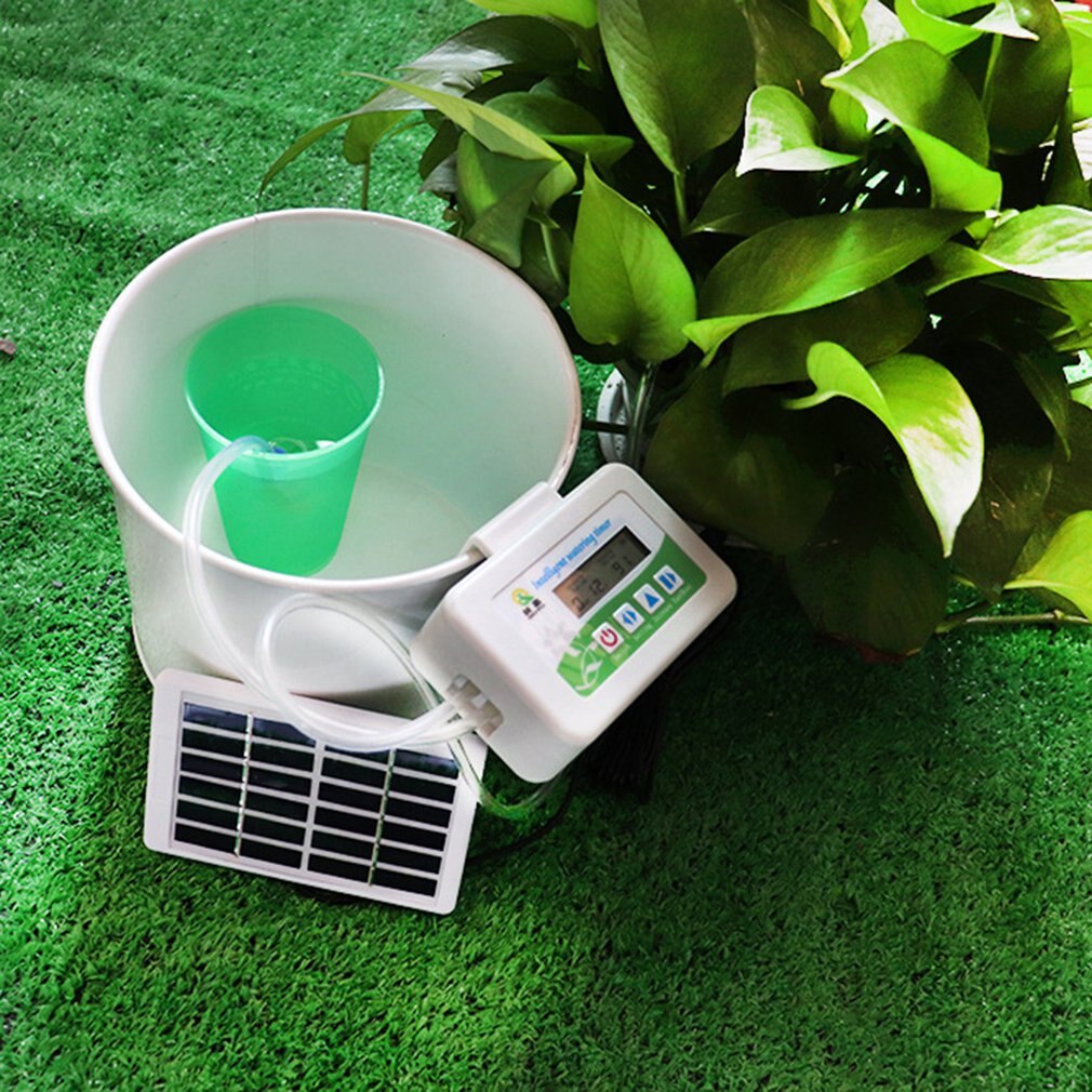 Intelligent Solar Energy Garden Automatic Watering Device Potted Plant Drip Irrigation Water timer Set Garden Irrigation Tool