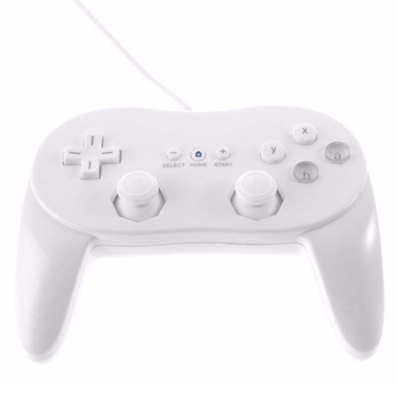 Gamepads Classic Wired Game Controller Gaming Remote Pro Gamepad Shock Joypad Joystick Voor Nintendo Wii Tweede Generatie: WHITE