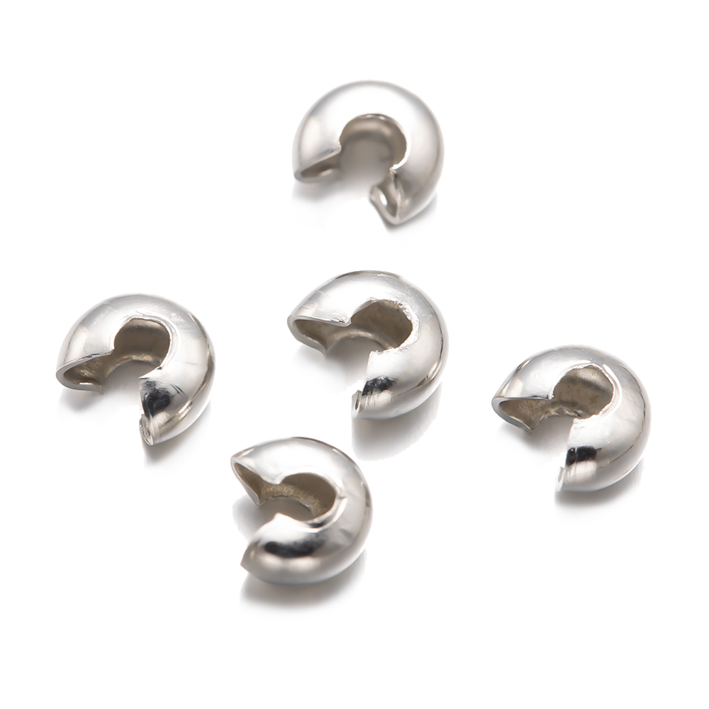 300 Stuks Krimp Kraal Covers Half Ronde Open Knoop Einde Tip Voor Diy Armband Ketting Sieraden Ambacht Levert Materiële Bevindingen: S / green