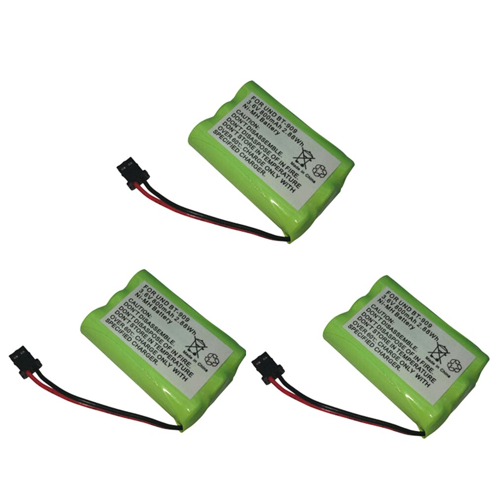 1 pièces batterie de téléphone sans fil rechargeable pour uniden BT-909 BT909 3 * piles rechargeables AAA ni-mh 800mAh 3.6V: 3PCS