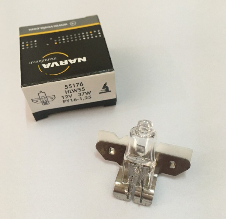 Bombilla NARVA 55171 HLWS5 12V35W PY16-1.25, 12V 35W para microscopio ZEISS, 55176 12V37W