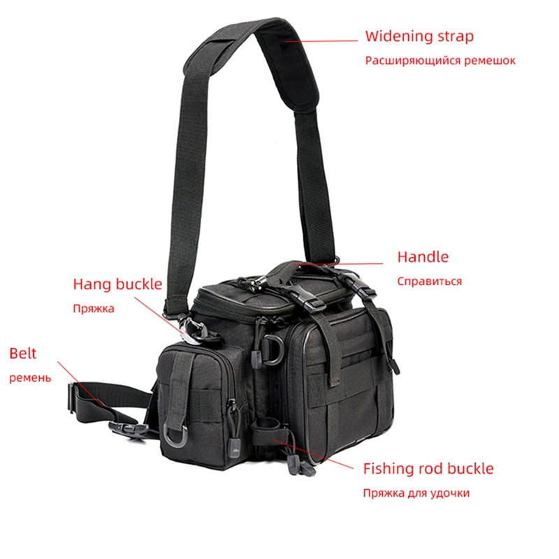 Sac de pêche étanche multifonctionnel, sac de taille pour Sports de plein air, sac de rangement d'équipement pour leurres