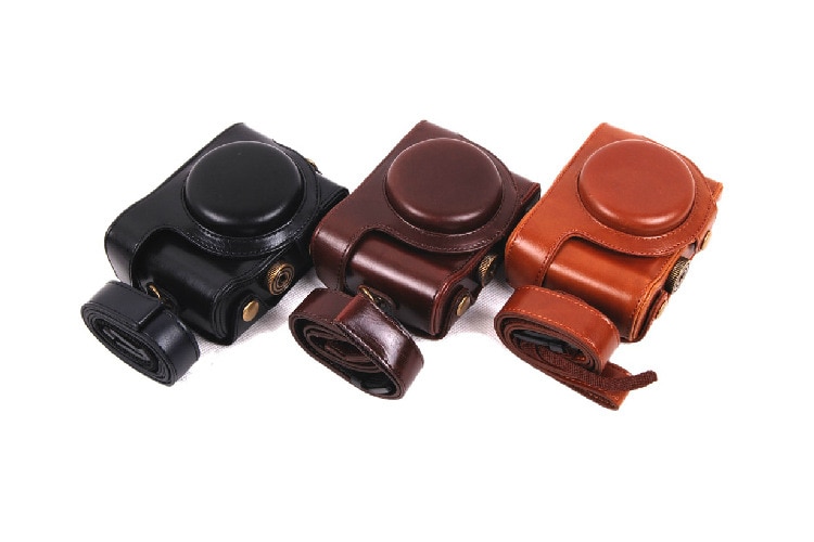 Leather Camera case bag for Sony Cyber-shot DSC-HX50 HX50V HX60 HX30