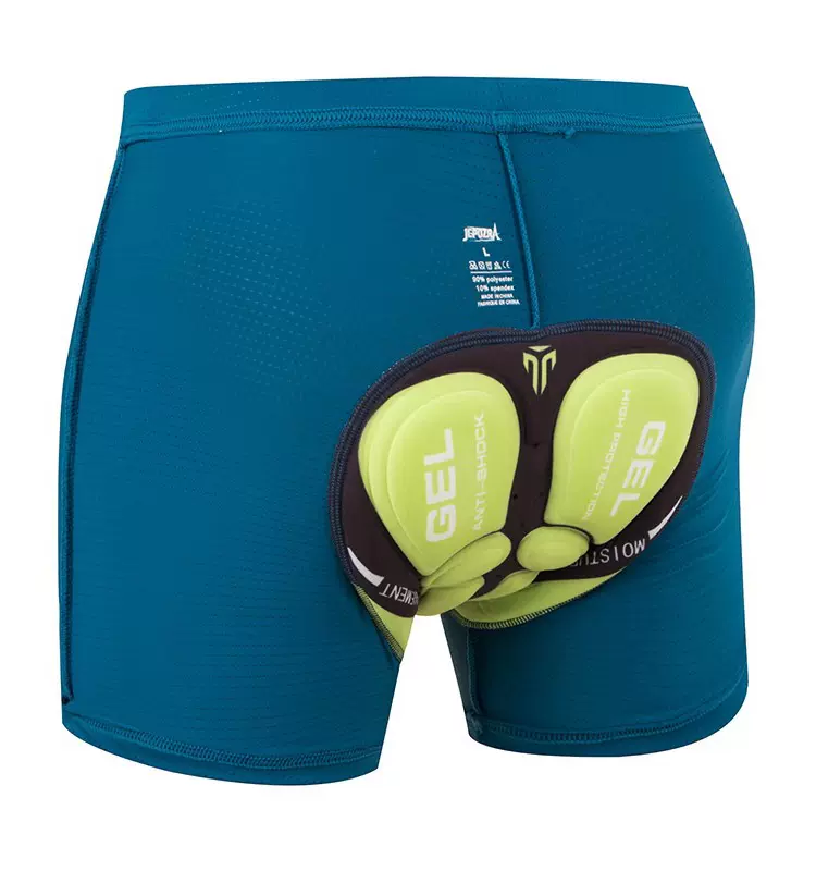 JEPOZRA pantalones cortos de ciclismo para hombre, Shorts de malla transpirable con almohadilla de Gel 5D, a prueba de golpes, para bicicleta de montaña: XXL / Verde