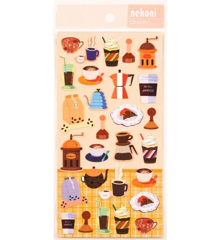 Scrapbooking Journal Stickers for Diary Photo Album Decoration Coffee Bread Fruit Sticker Aesthetic DIY Hobby Craft Supplies: 1
