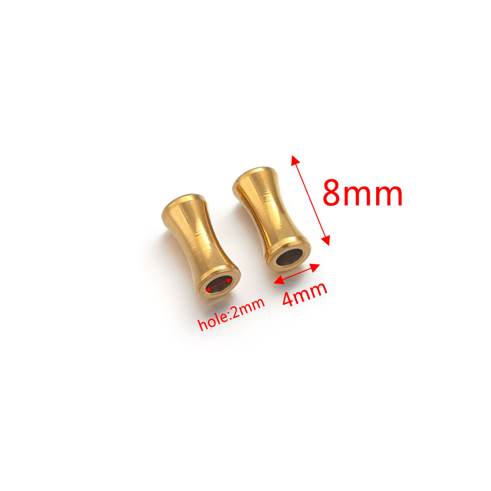 10 Stuks Roestvrijstalen Buis Kralen Bedels Voor Armbanden Ketting Diy Spacer Losse Kralen Sieraden Benodigdheden Kraal Accessoires: WHITE