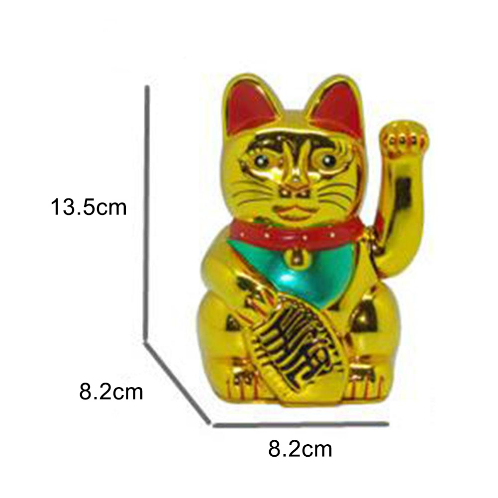 Chinese Lucky Cat Decoratie Zwaaiende Arm Elektrische Hand Zwaaiende Kat Inductie Standbeeld Beeldje Voor Thuis Auto Ornamenten