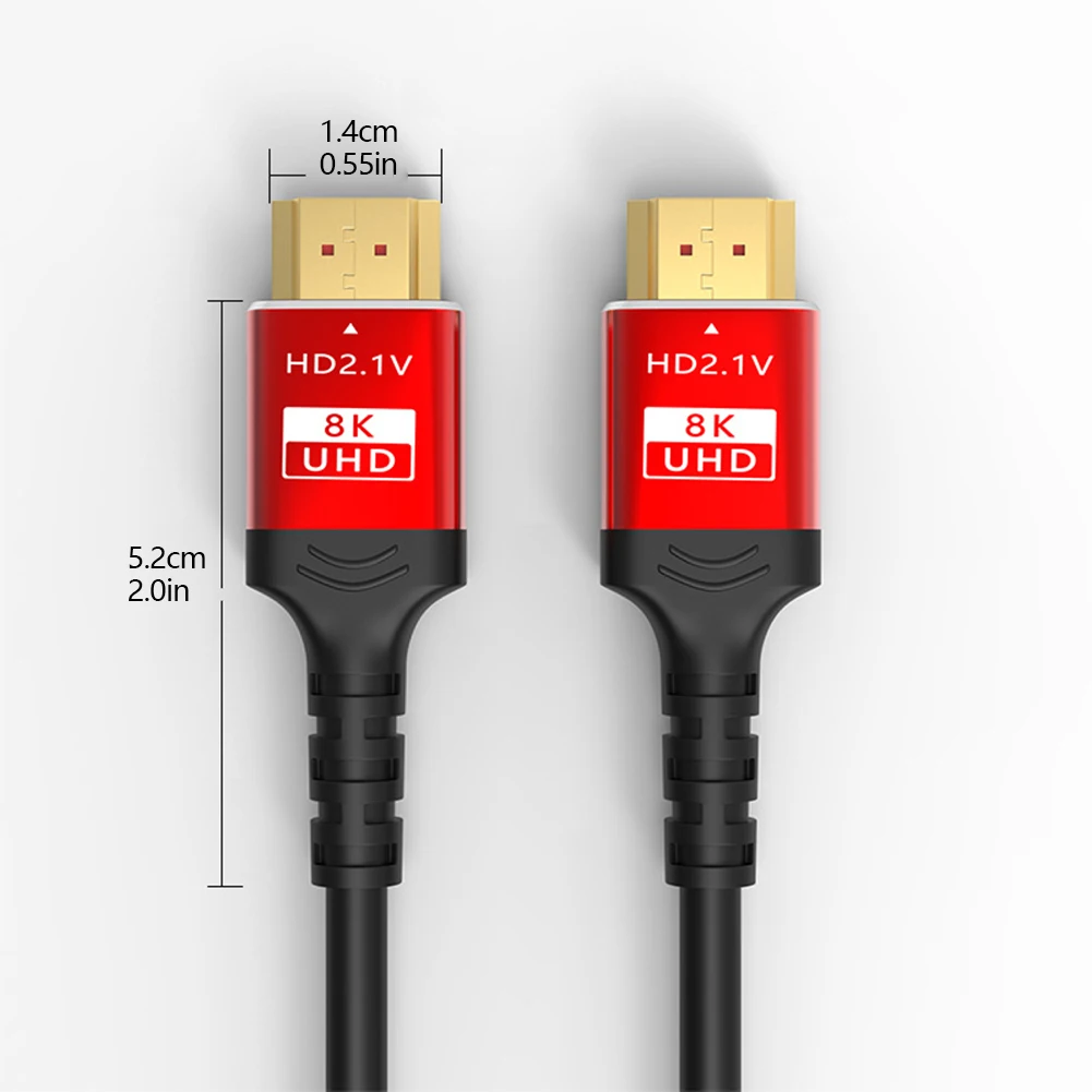Câble HDMI 8K 60HZ 2.1V 4K 144HZ, pour TV, moniteur d'ordinateur, projecteur, Console de jeu PS, Audio et vidéo 1/1, 5/2/3/5M: 1.5M