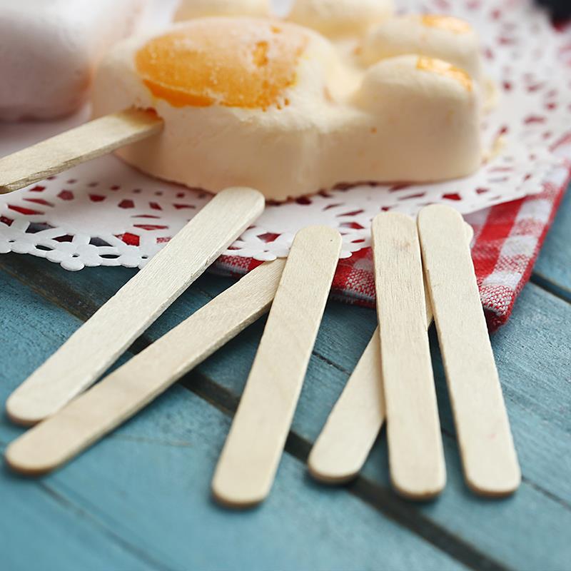 50 unids/set palitos de madera Natural de palito de helado 93mm de longitud de hielo Pop palo cocina Gadget herramientas helados