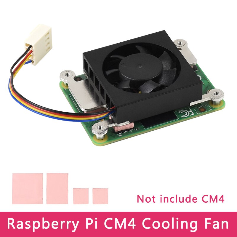 CM4 Dedicated Cooling Fan for Raspberry Pi Compute Module 4 with Thermal Tapes Heatsinks Metal Frame for Pi CM4