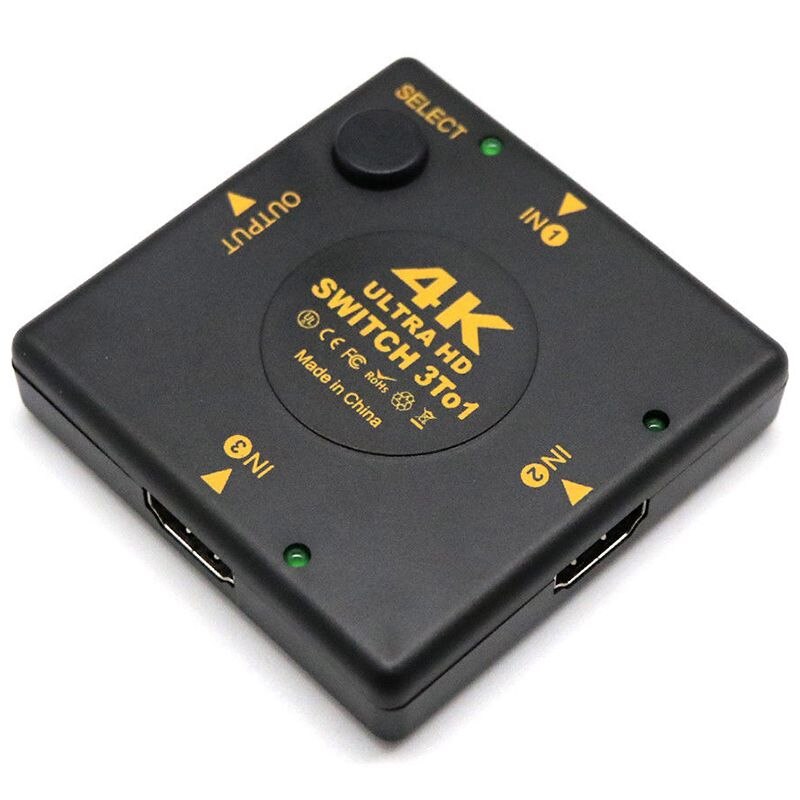 4K HDMI Switch Box Selector 3 In 1 Out kvm o Extractor Hub Splitter Switcher