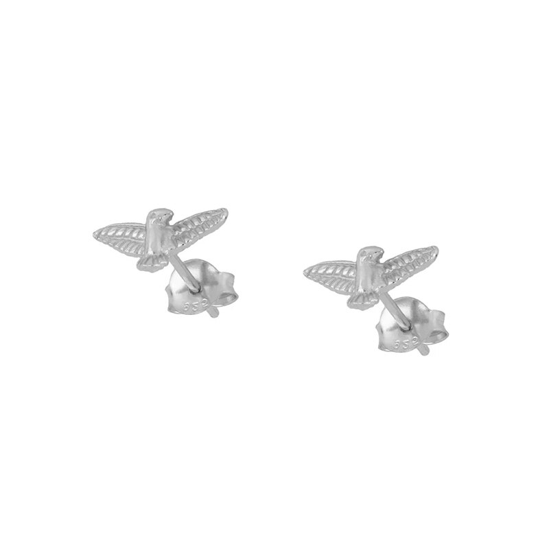 ROXI minimalisme tournesol serpent couronne paix colombe cristaux boucles d'oreilles pour les femmes bijoux de mariage 925 boucles d'oreilles en argent Sterling: Peace Dove silver